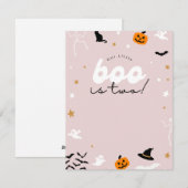 このハロウィンのお誕生日おめでとう!かわいい2歳児の招待状 シーズンカード (正面/裏面)