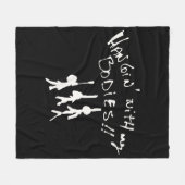 このハロウィンは体と一緒にハキンになる！ フリースブランケット (正面(横))