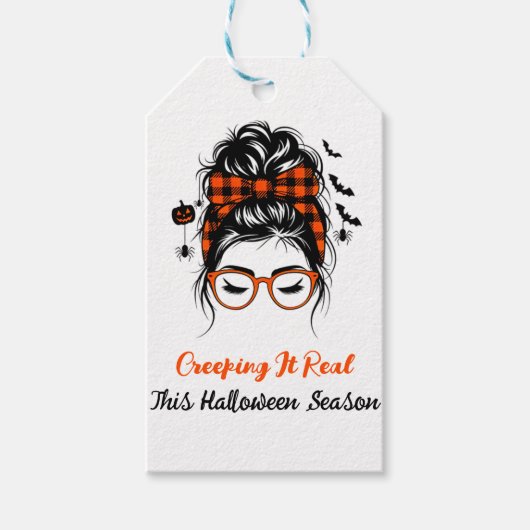 このハロウィン実在シーズンに忍び寄る ギフトタグ (正面)