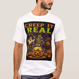 このハロウィンTシャツでゾクゾク感を楽しもう – Creep It Real Tシャツ