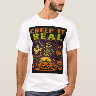 このハロウィンTシャツでゾクゾク感を楽しもう – Creep It Real Tシャツ