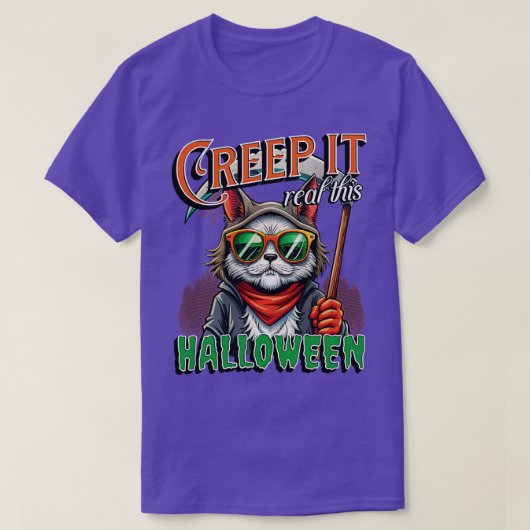 このハロウィ実在ンに乗り込む Tシャツ (デザイン正面)