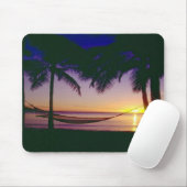 このハンモックの日没をリラックスして下さい、楽しんで下さい。  マウスパッド (マウス)