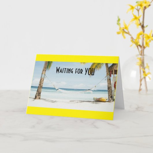 **このハンモックを予約**ねえあなたは退職した カード (黄色い花)