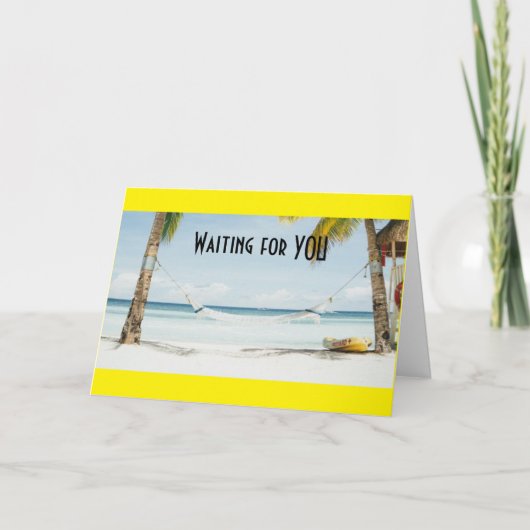 **このハンモックを予約**ねえあなたは退職した カード (正面)