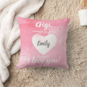 このハートのピンクに触れる時はいつでもGIGI クッション (ブランケット)