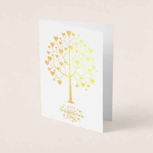 このハートの木、バレンタインの恋人になってくれる？ 箔カード (正面)