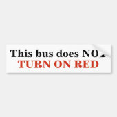 このバスは赤いステッカーをつけません バンパーステッカー (正面)