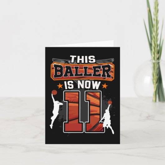 このバスケ少年は誕生日を迎え11歳に カード (正面)