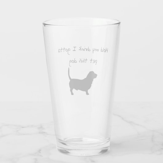 このバスセットハウンドグラスを愛用するために私のカップを保持 タンブラーグラス (裏面)