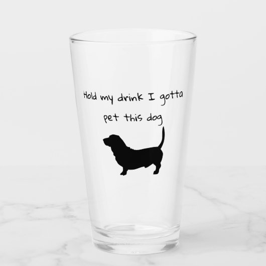 このバスセットハウンドグラスを愛用するために私のカップを保持 タンブラーグラス (正面)