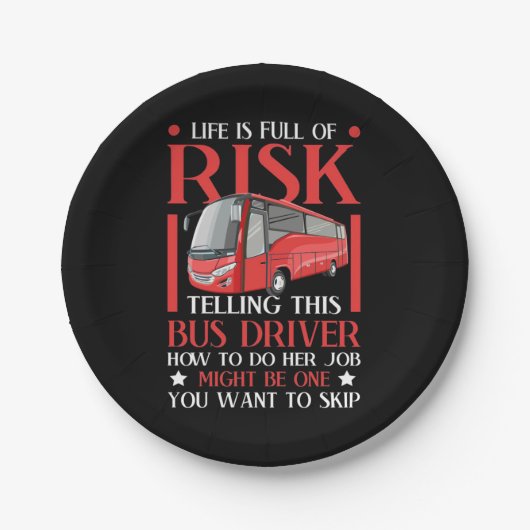 このバスドライバに対する方法の通知 ペーパープレート (正面)