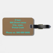 このバッグの属先 ラゲッジタグ (裏面横)