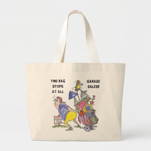 このバッグはすべてのガレージセールでストップ ラージトートバッグ (正面)