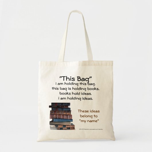 このバッグはアイディアBookbagを保持する本を握ります トートバッグ (正面)