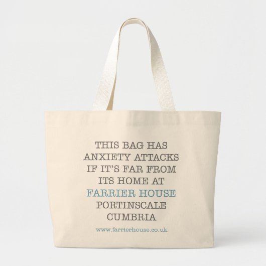 このバッグは不安発作を起こす… ラージトートバッグ (正面)