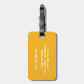 このバッグは名前ラゲッパーソナライズされたジタグに属している ラゲッジタグ (裏面縦)