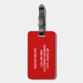 このバッグは名前ラゲッパーソナライズされたジタグに属している ラゲッジタグ (裏面縦)