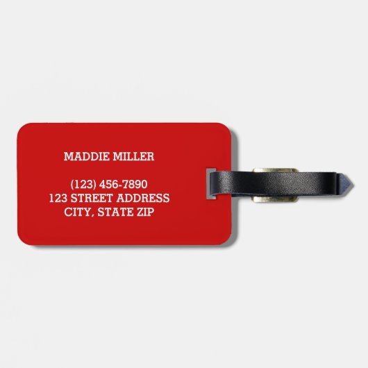 このバッグは名前ラゲッパーソナライズされたジタグに属している ラゲッジタグ (裏面横)