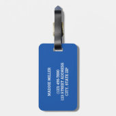 このバッグは名前ラゲッパーソナライズされたジタグに属している ラゲッジタグ (裏面縦)