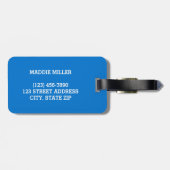 このバッグは名前ラゲッパーソナライズされたジタグに属している ラゲッジタグ (裏面横)