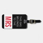 このバッグは夫人ショッキングピンクに属します ラゲッジタグ (正面横)