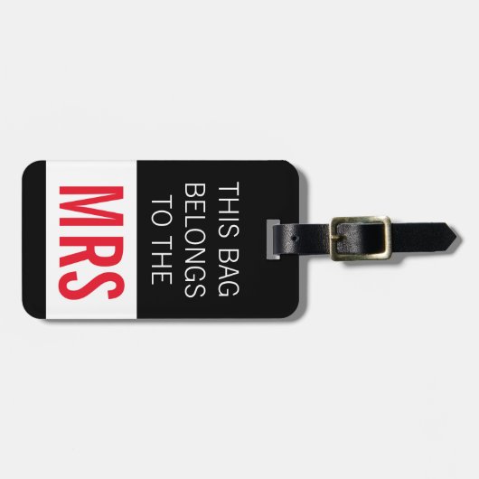 このバッグは夫人ショッキングピンクに属します ラゲッジタグ (正面横)