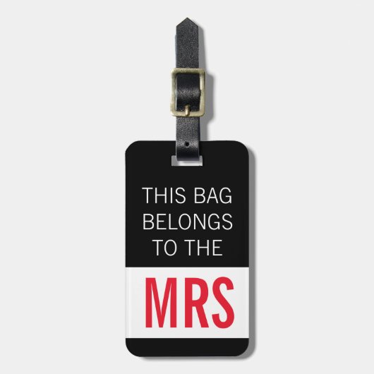 このバッグは夫人ショッキングピンクに属します ラゲッジタグ (正面縦)