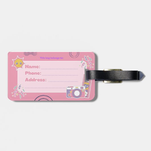 「このバッグは属する」ラベル ラゲッジタグ (裏面横)