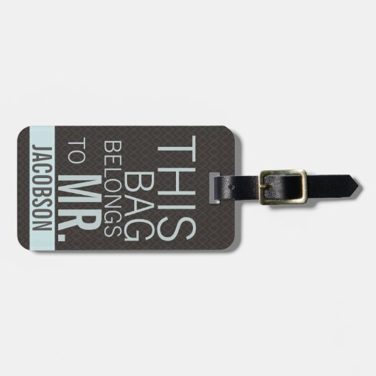 このバッグは氏に属します ラゲッジタグ (正面横)