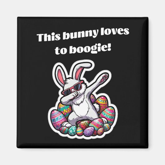 このバニーはブギーが大好き！ マグネット (正面)