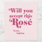 このバラを受け取ってくれますか? | バレンタイン | ガレンティン ワインラベル (シングルラベル)