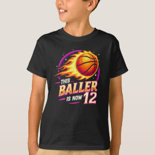このバレエは現在12名の燃えるバスケットボール12位だ Tシャツ