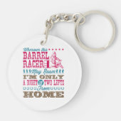 このバレルレーサーが回転する可能性のある場所 キーホルダー (裏面)