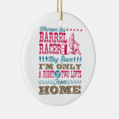 このバレルレーサーが回転する可能性のある場所 セラミックオーナメント (右)