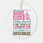 このバレルレーサーが回転する可能性のある場所 セラミックオーナメント (左)