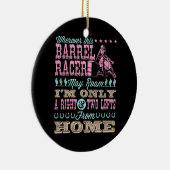このバレルレーサーが回転する可能性のある場所 セラミックオーナメント (右)