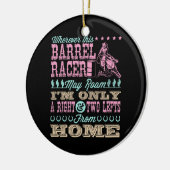 このバレルレーサーが回転する可能性のある場所 セラミックオーナメント (左)