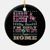 このバレルレーサーが回転する可能性のある場所 セラミックオーナメント (裏面)