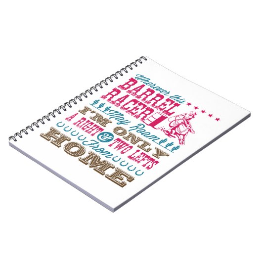 このバレルレーサーが回転する可能性のある場所 ノートブック (左側)