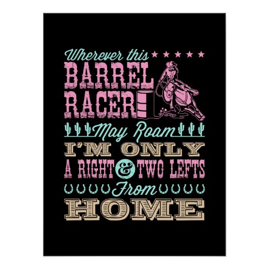 このバレルレーサーが回転する可能性のある場所 ポスター (正面)