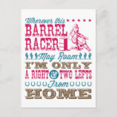 このバレルレーサーが回転する可能性のある場所 ポストカード (正面)