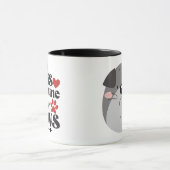 このバレンタインには手が…犬のマグカップから マグカップ (中央)