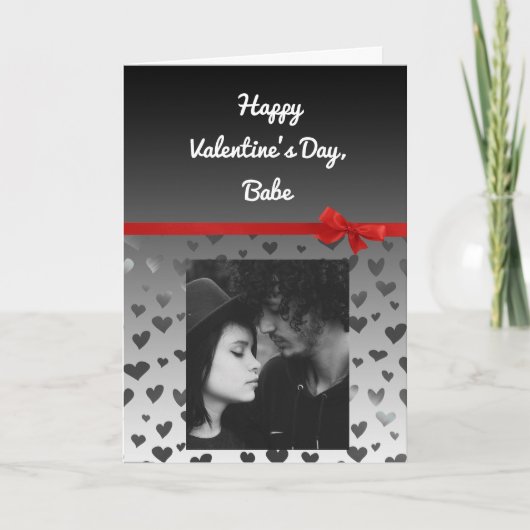 このバレンタインデーのカードに写真を追加してください カード (正面)