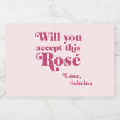 このバレンタインバラを受け入れるか | Galentines スパークリングワインラベル (シングルラベル)