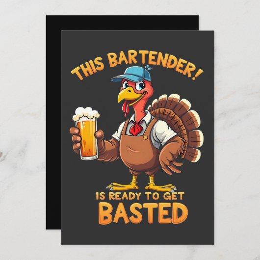 このバーテンダーはもう飲み潰されてもいい 招待状 (正面/裏面)