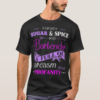 このバーテンダーは皮肉たっぷりおもしろいだ Tシャツ