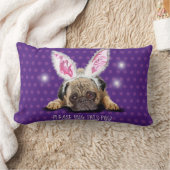 このパグ紫のクッション腰クッションを抱きしめて下さい。 ランバークッション (ブランケット)