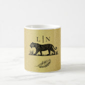 このパタエレガントーン金ゴールドブラックモノグラム コーヒーマグカップ (中央)