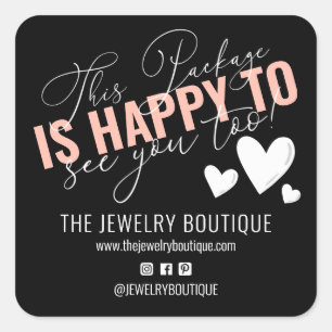 このパッケージはEtsy Sにも会えて嬉しいハート スクエアシール